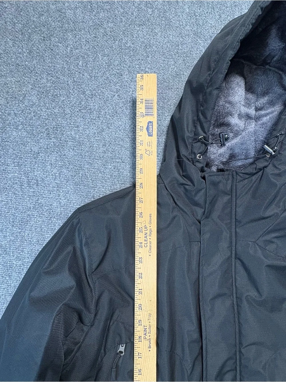 Wantdo Men's Size L Mountain Windproof Rain Waterproof Ski hooded Jacket Black